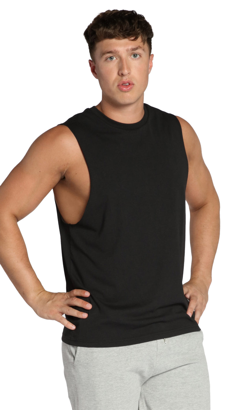 Men's Raw Sleeve Muscle Tank Top | MS-168
