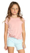 Girls Front Knot Tee | MS 344K